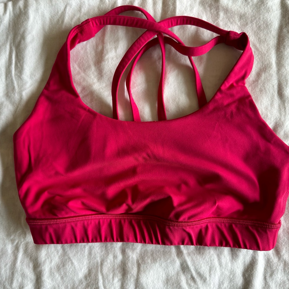 Lulu Lemon sports bra. Raspberry pink. Size 6
